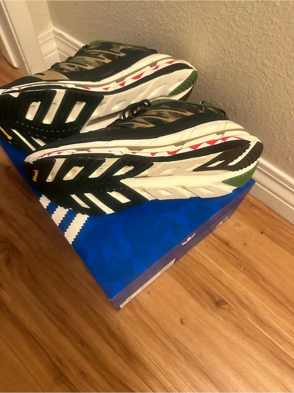 Adistar HRMY Bape Green Camo Trail Sneakers